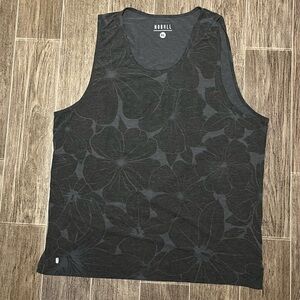 NOBULL Men's Floral Design Muscle Tank Top Gray Size XL Athletic Gym